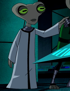 Galvan Female, offering guidance and support to another of their species.