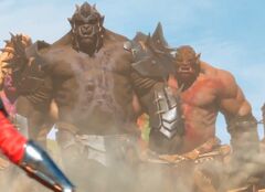 Numerous Ravenii led by a Dark-skin.